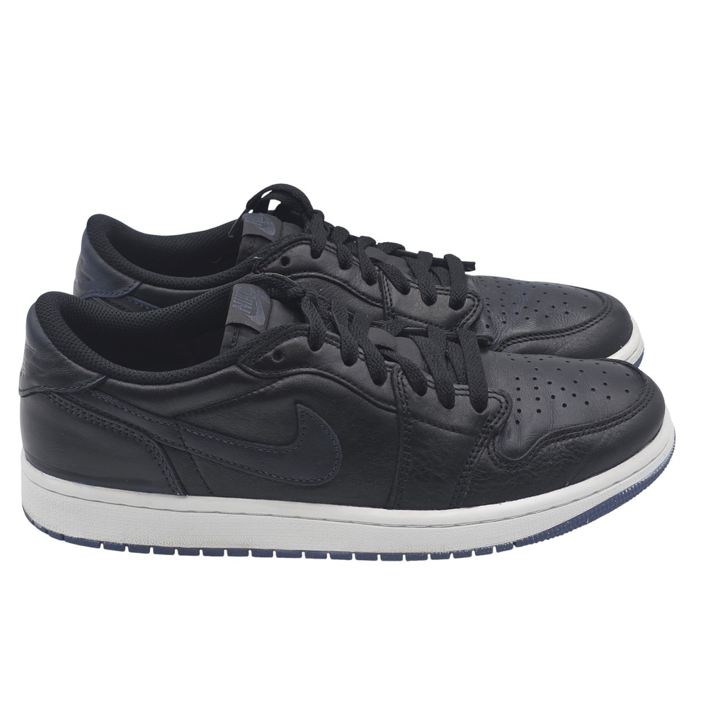 Nike Air Jordan 1 Low OG Mens 9.5 Black Mystic Navy CZ0790-041 Retro Basketball